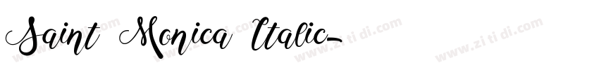 Saint Monica Italic字体转换